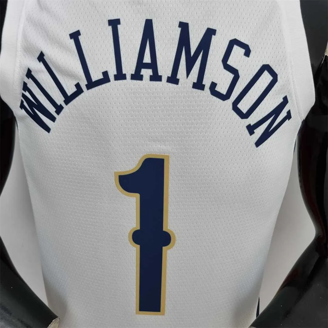 2022 New Orleans Pelicans City Edition Williams #1 White NBA Jersey 7