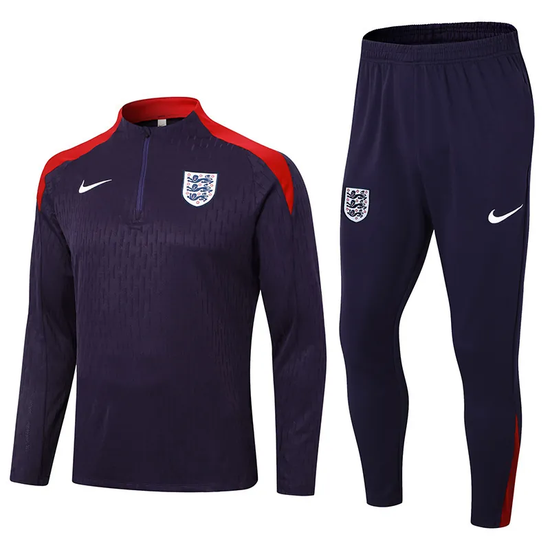 2024 England Player Long Sleeve Training Suit Football Shirts 3
