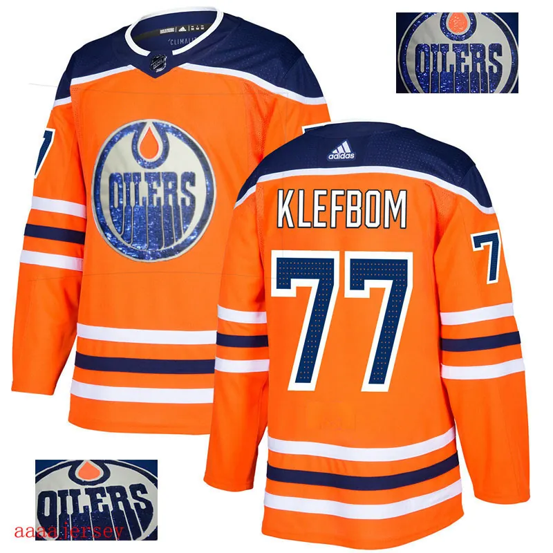 2018 Edmonton Oilers ice hockey jersey M-3XL 埃德蒙顿油人队时尚亮片款冰球服 12