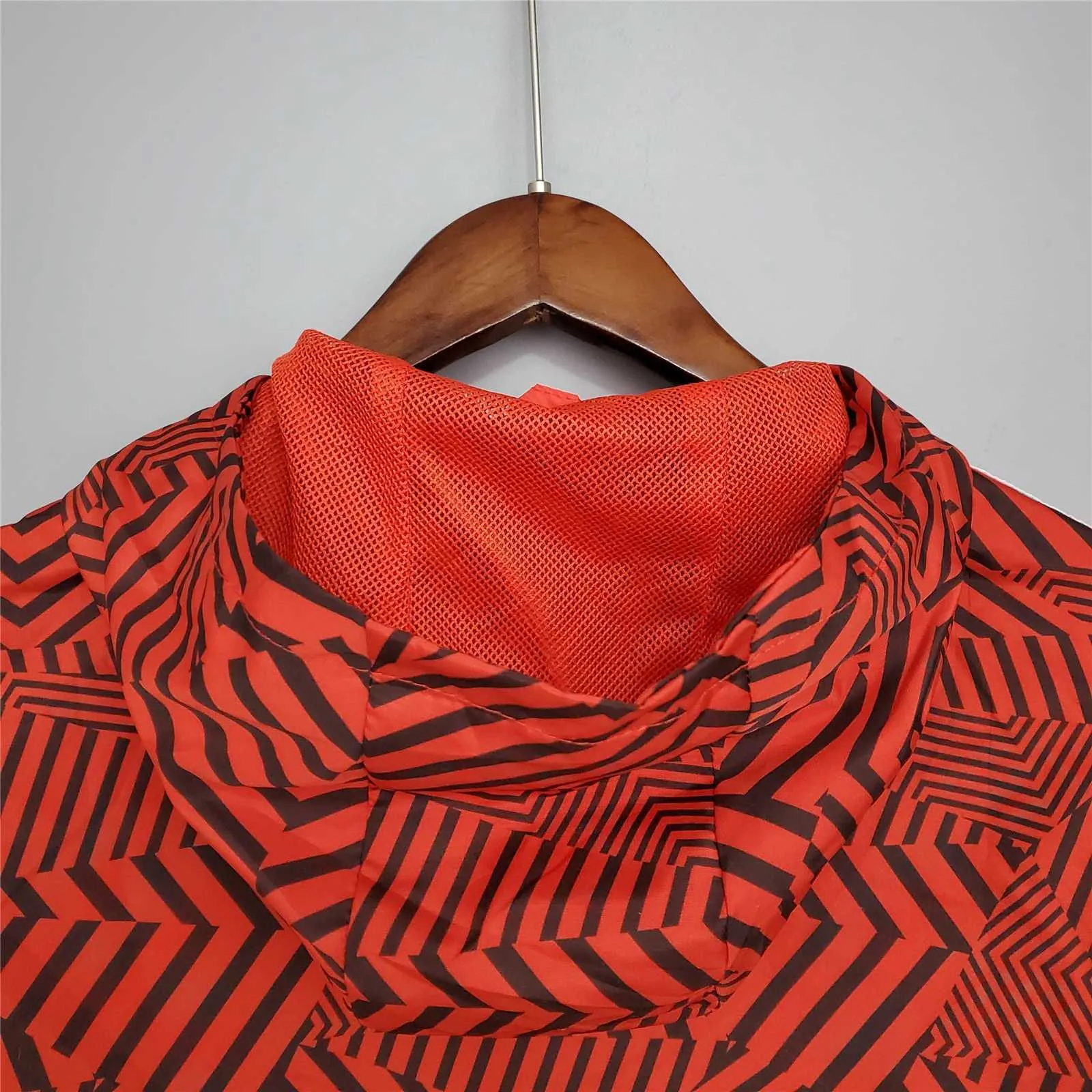 21-22 Ajax Red and Black Stripes Windbreaker 2