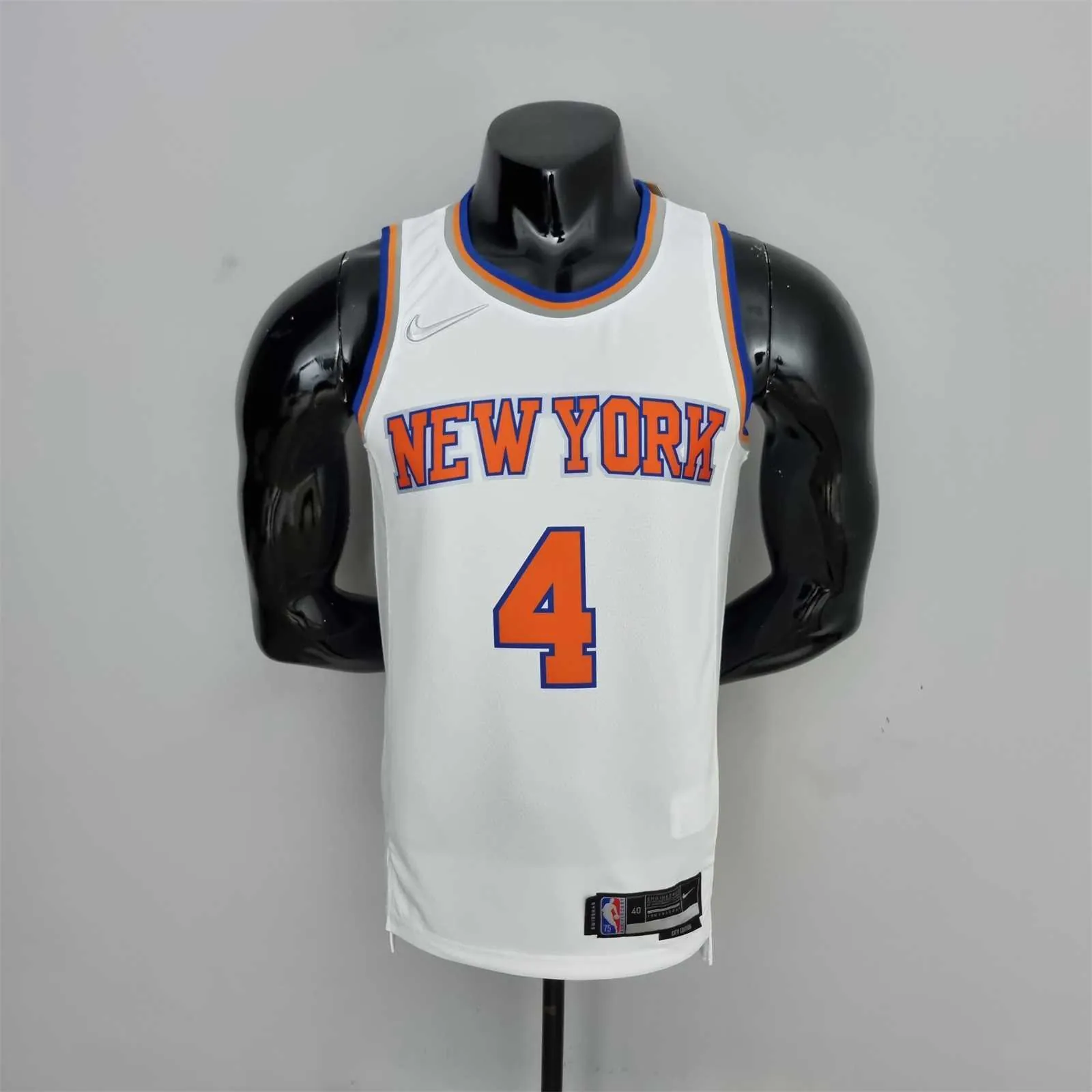 75th Anniversary Ross #4 New York Knicks White NBA Jersey 9