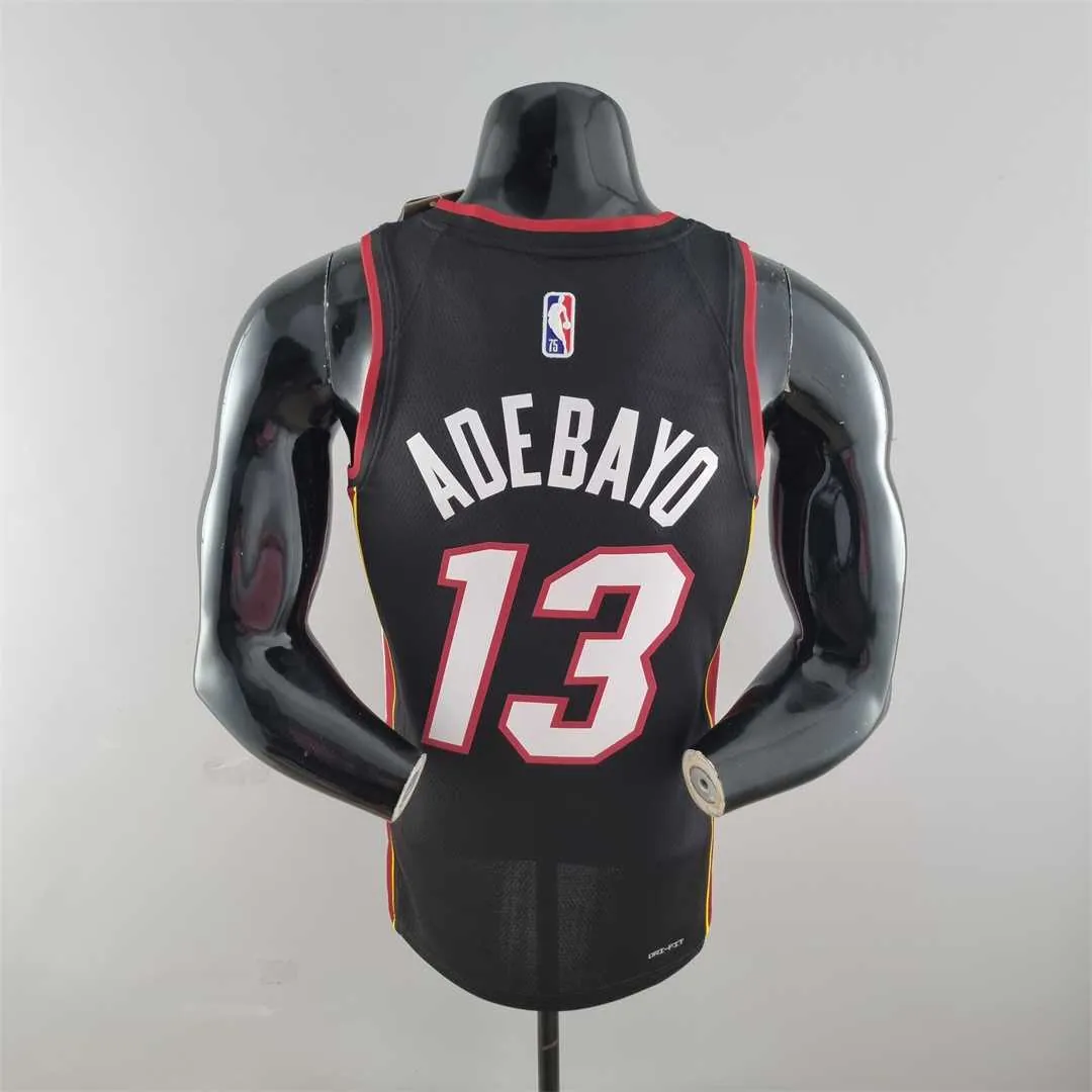 75th Anniversary Miami Heat ADEBAYO#13 black NBA Jersey 6