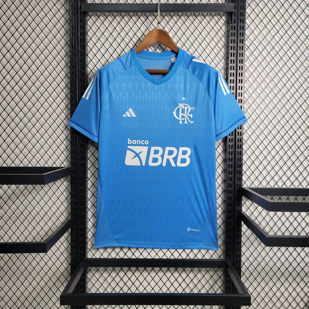 23-24 Flamengo Goalkeeper Blue S-4XL Cheap Soccer Jerseys 5