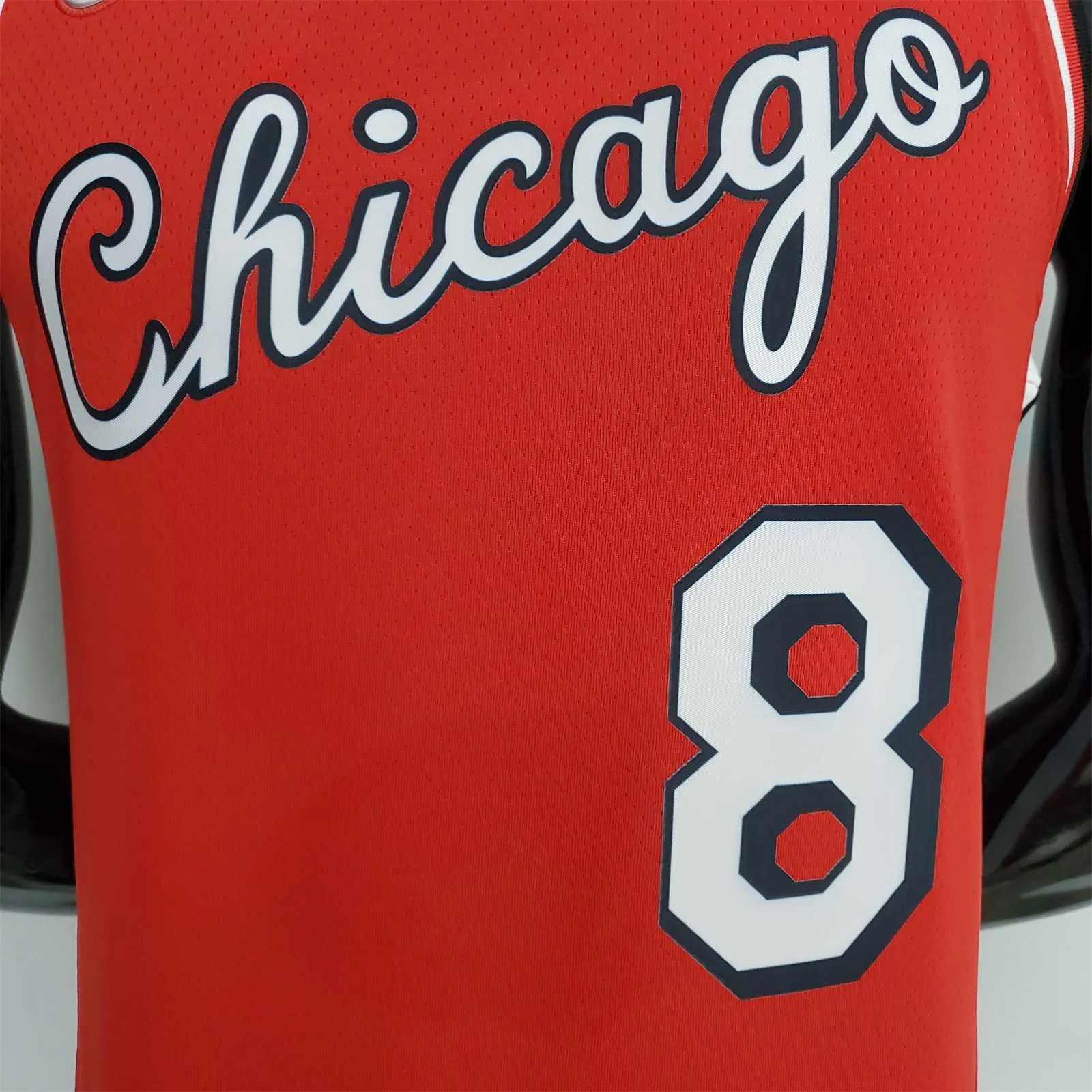 75th Anniversary 2022 Season Chicago Bulls LAVINE#8 City Edition Red NBA Jersey 2