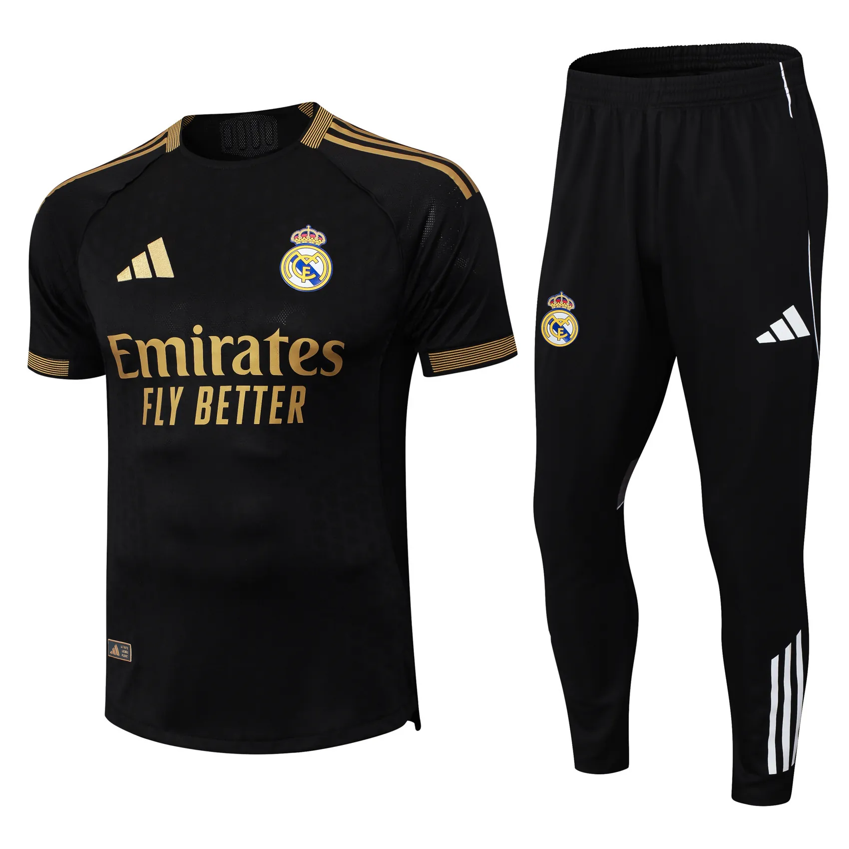 25-26 Real Madrid Black Player Version Training Kits Football Tracksuits 5