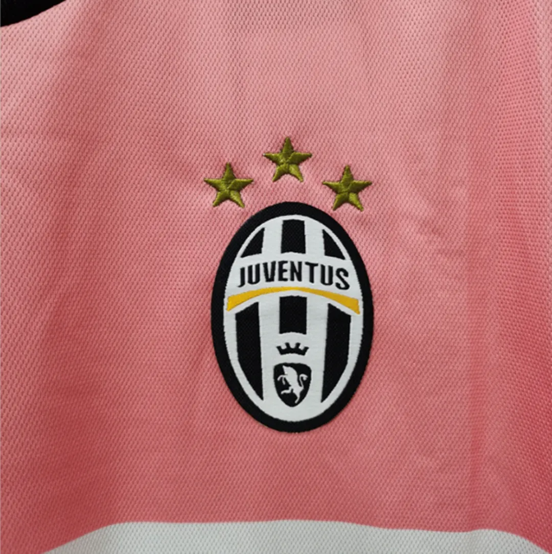 15-16 Juventus away pink long sleeve Football Jersey S-2XL 9