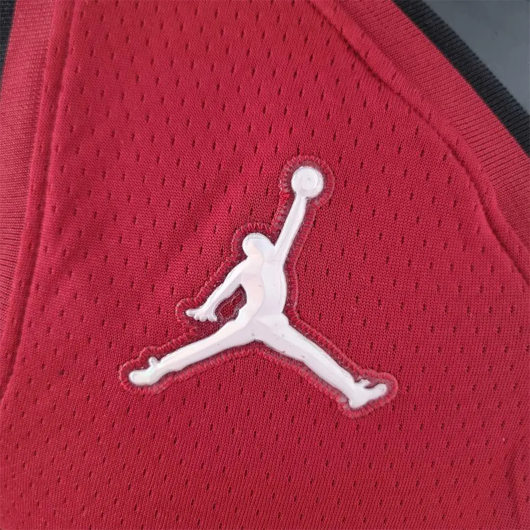 75th Anniversary Miami Heat Jordan JAMES #6 Burgundy NBA Jersey 4