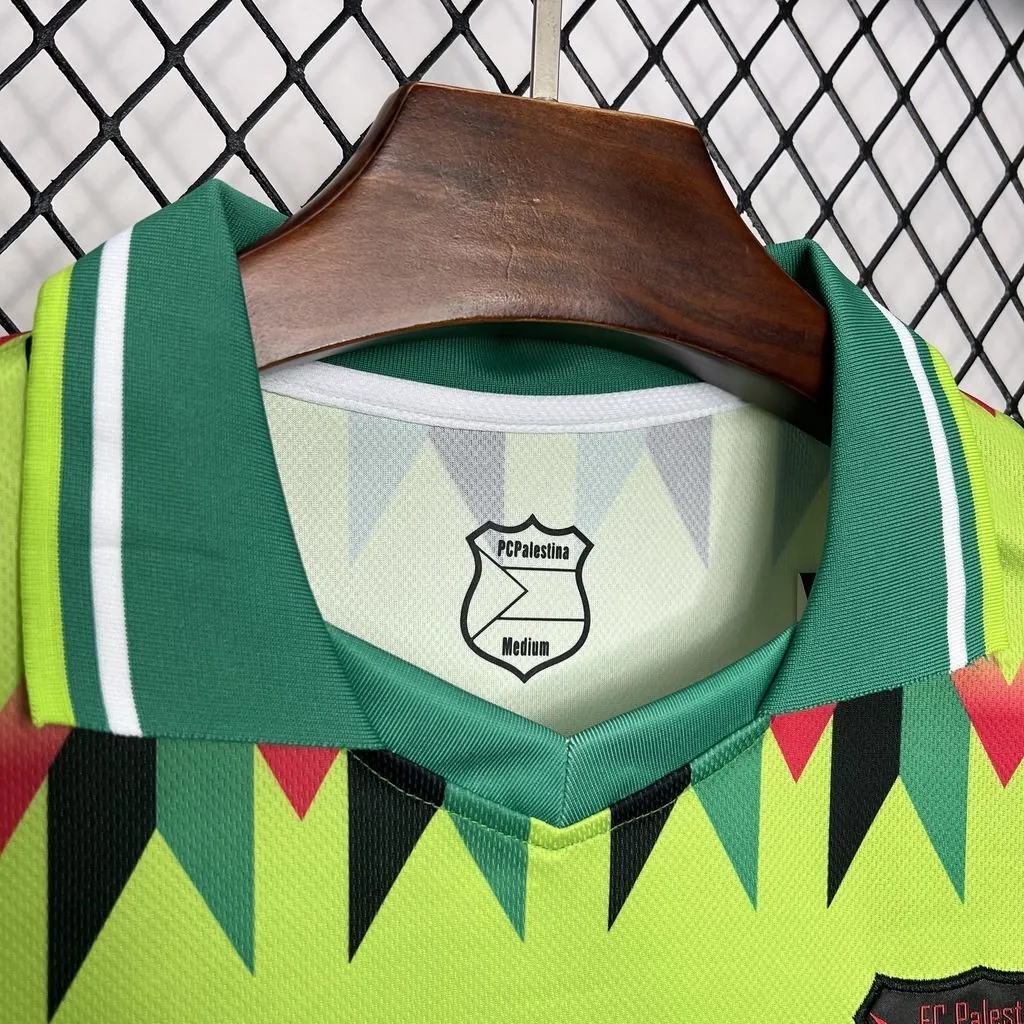 2024 CD Palestina x Hypepeace Green Kit Soccer Uniforms Football AAAAJersey Yupoo 4