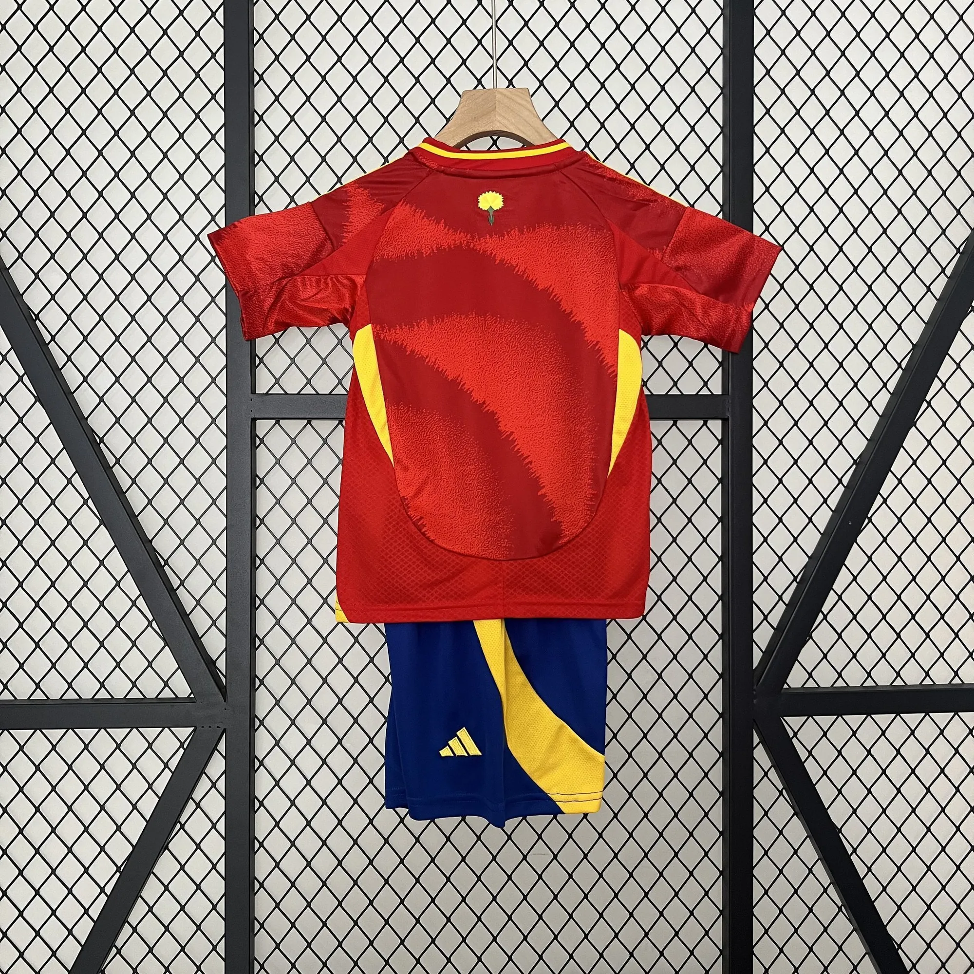 2024 Spain Home Kid Kits Children Sets Football AAAAJersey Yupoo 3