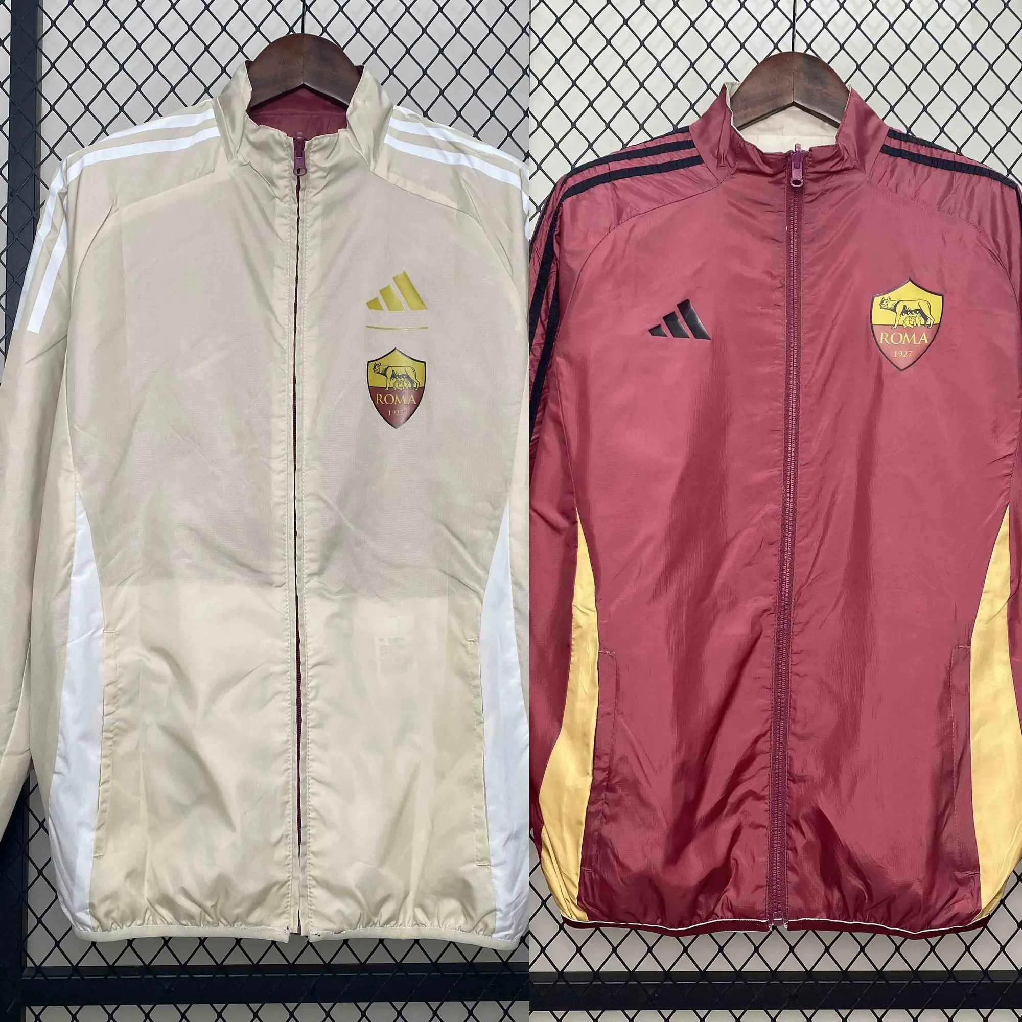 24-25 Roma Trench Coat Reversible Windbreaker Double-Sides Jacket AAAAJersey Supplier Yupoo 5