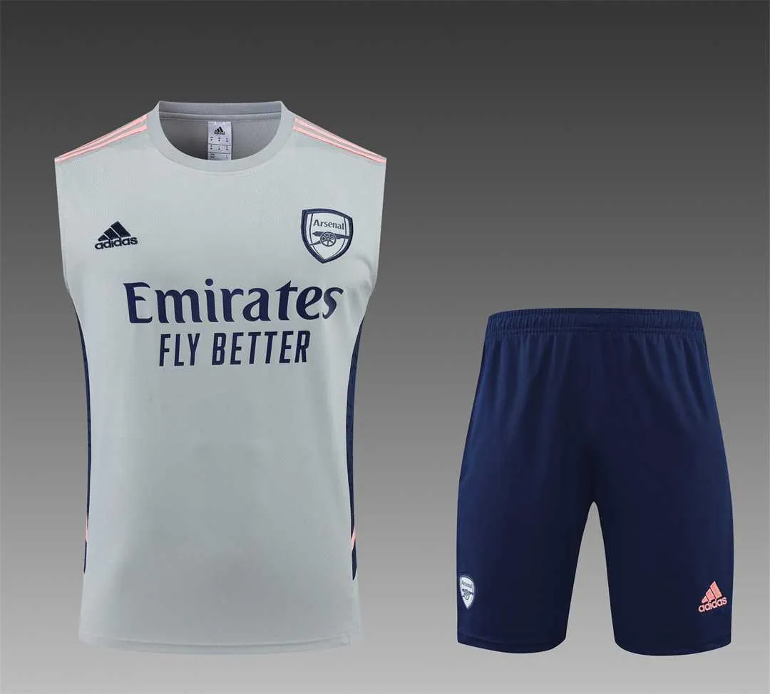 22-23 Arsenal vest training suit kit Grey 16