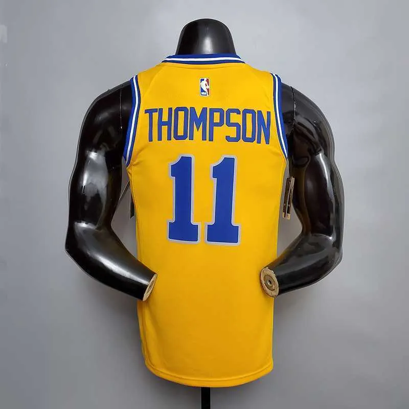 Retro version THOMPSON#11 Golden State Warriors yellow 3