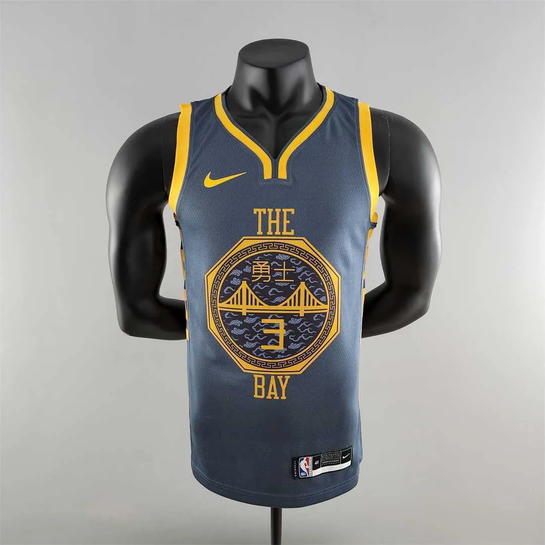 2018 POOLE#3 Golden State Warriors Grey NBA Jersey 10
