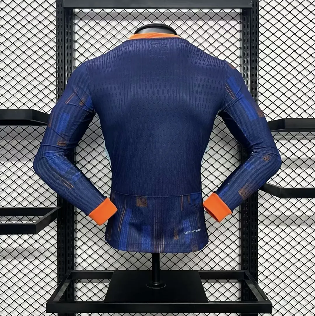 2024 Netherlands Away Long Sleeve Kit Player Version Shirt Best Wholesale Yupoo 1