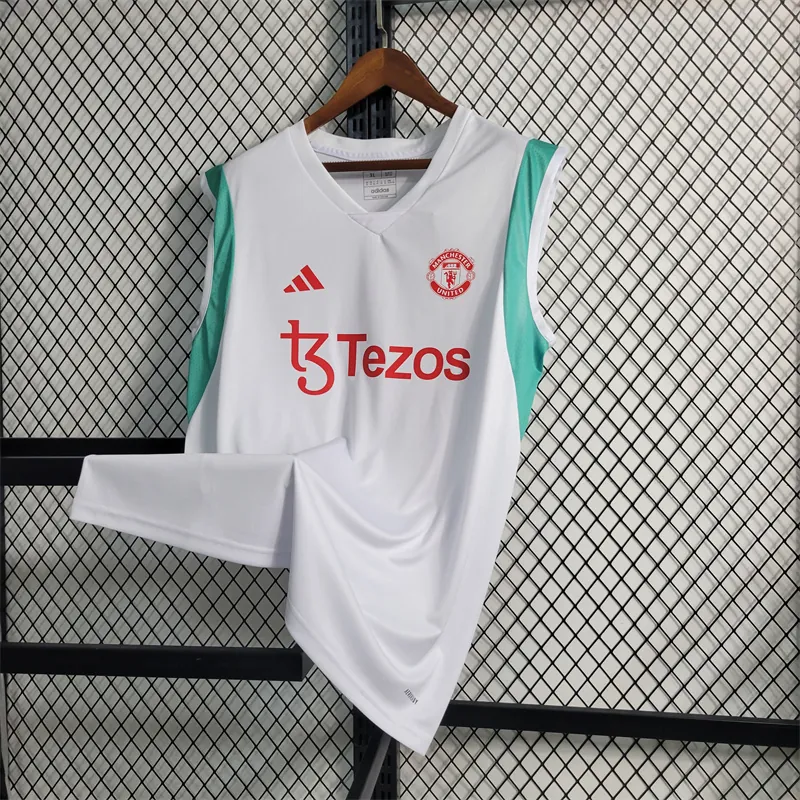 23-24 Manchester United White Training Vest Size S-XXL 7