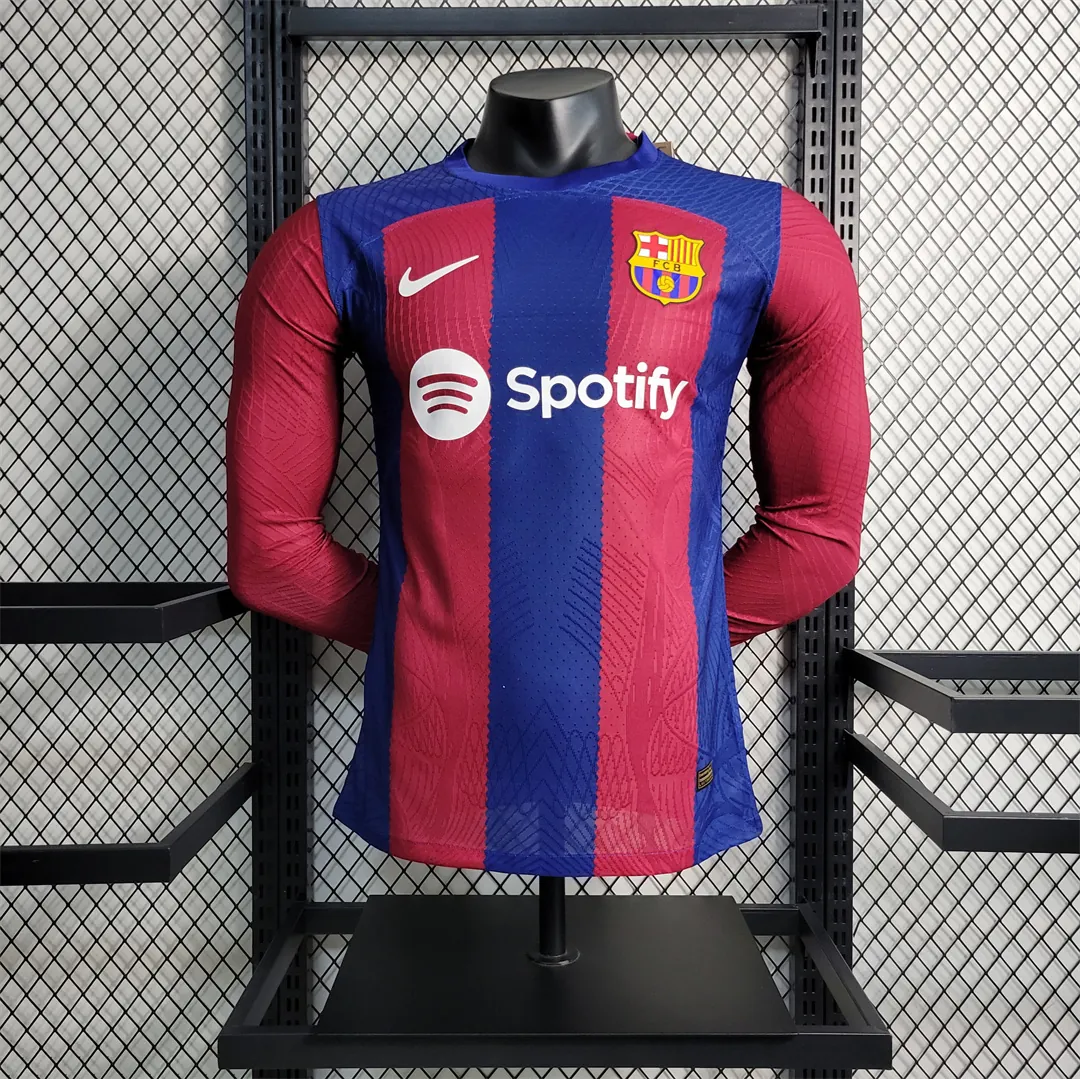 23-24 Barcelona home player version Long Sleeve 9
