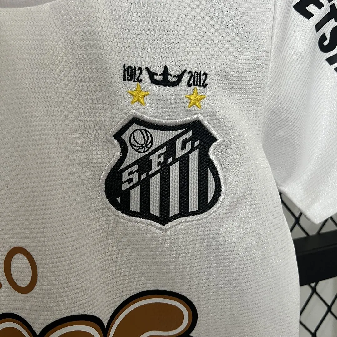 11-12 Santos Home Retro Kids Kit Size-16-28 Soccer Jersey Yupoo 2