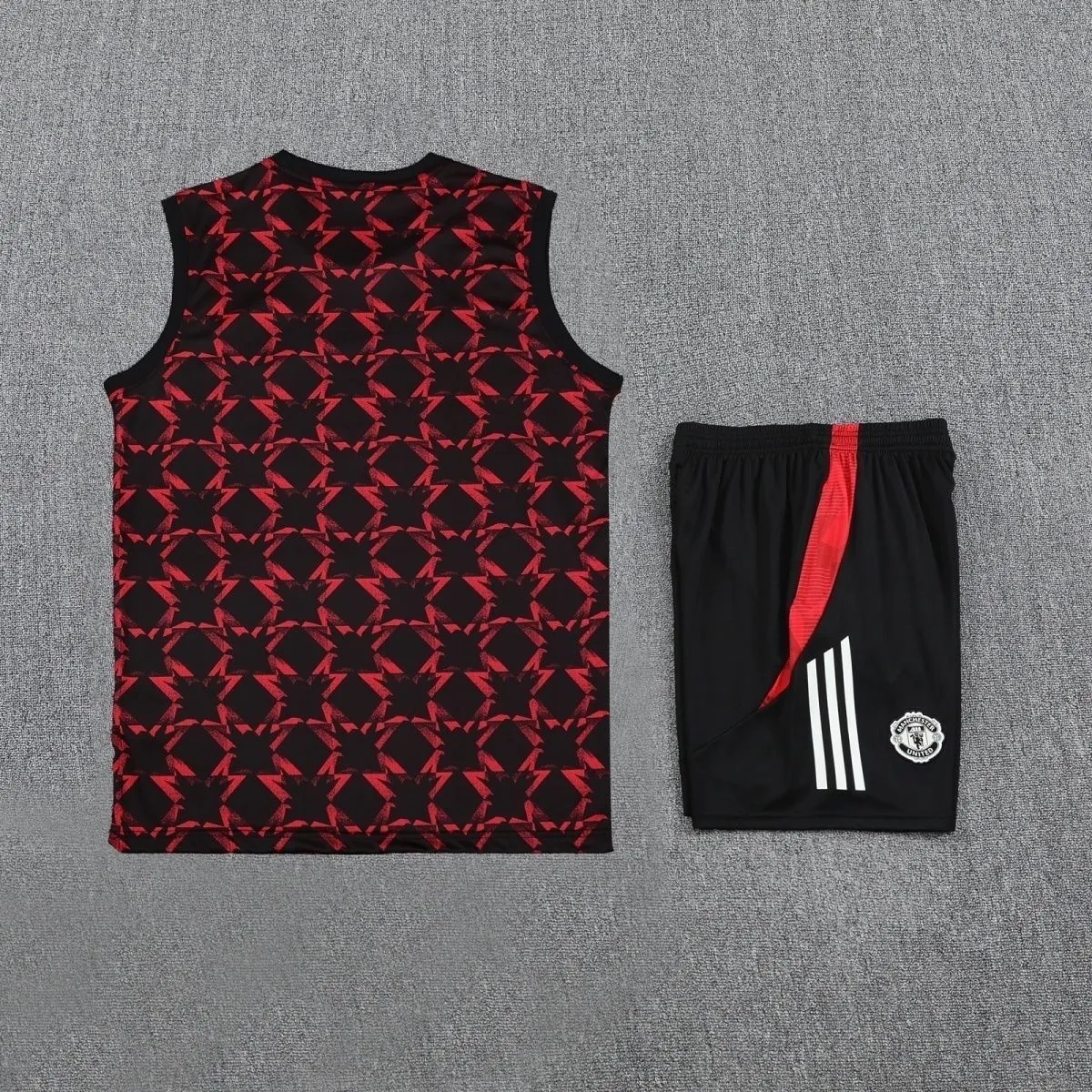 25-26 Manchester United Red Training Kits Football Vest Suits 3
