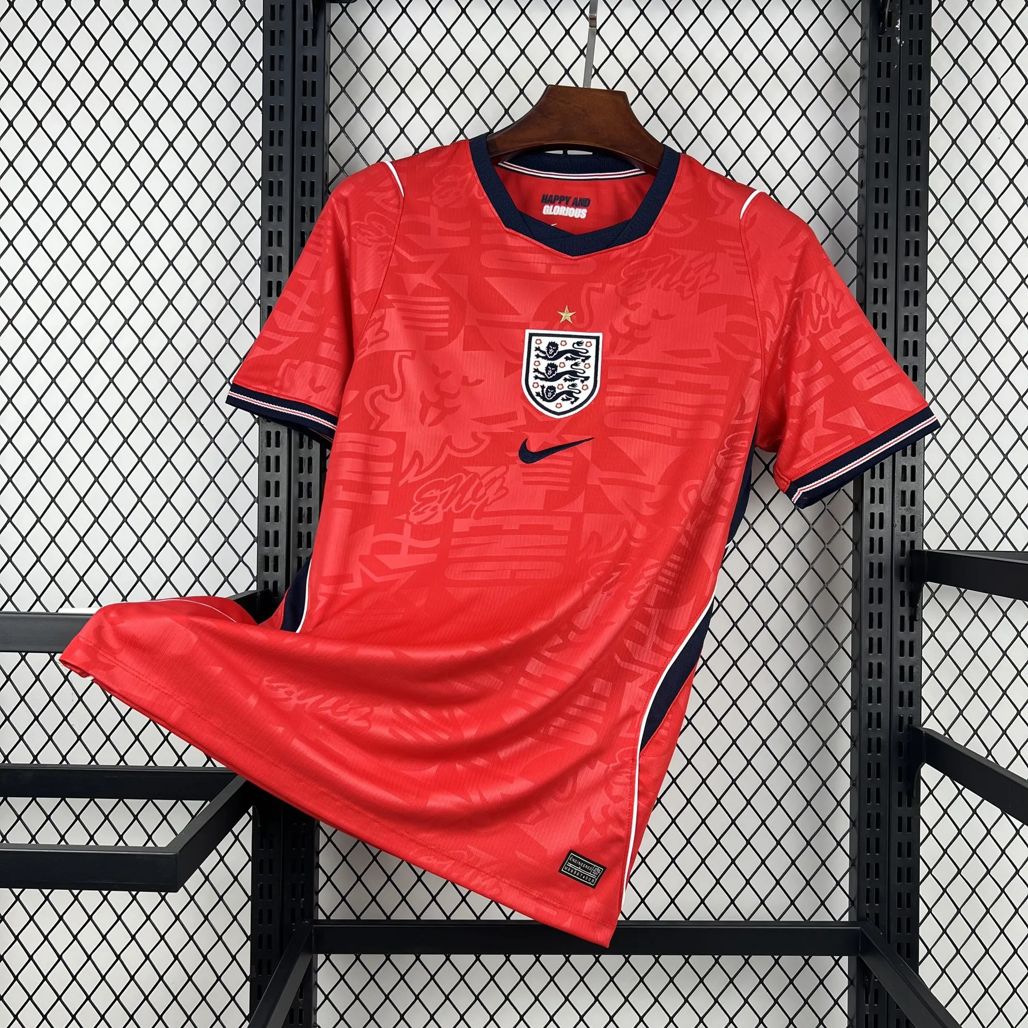 2026 World Cup England Mens Away Kit Red Football T-Shirt AAAAJersey Dropship Yupoo 7 1