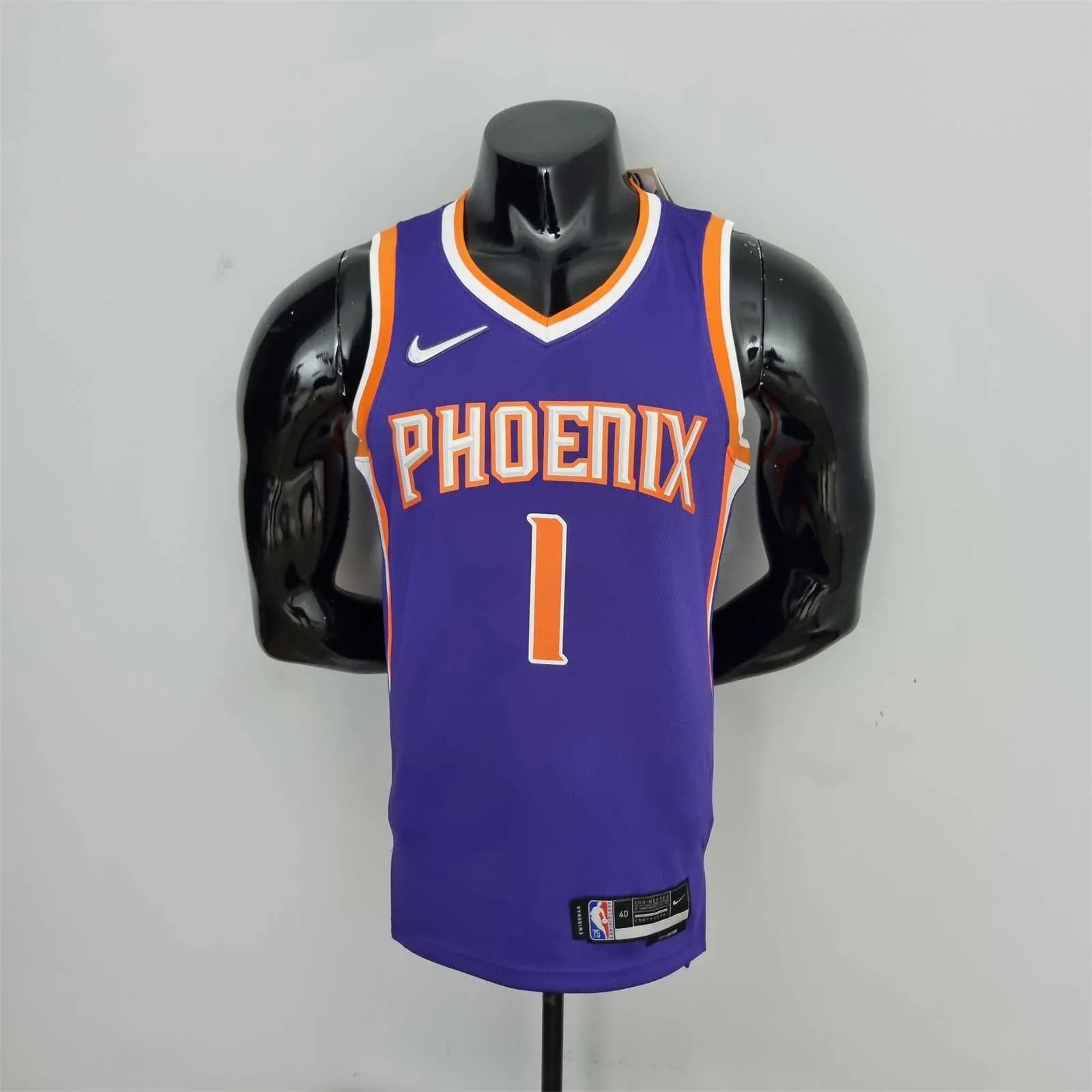 75th Anniversary Booker #1 Phoenix Suns Purple NBA Jersey 10