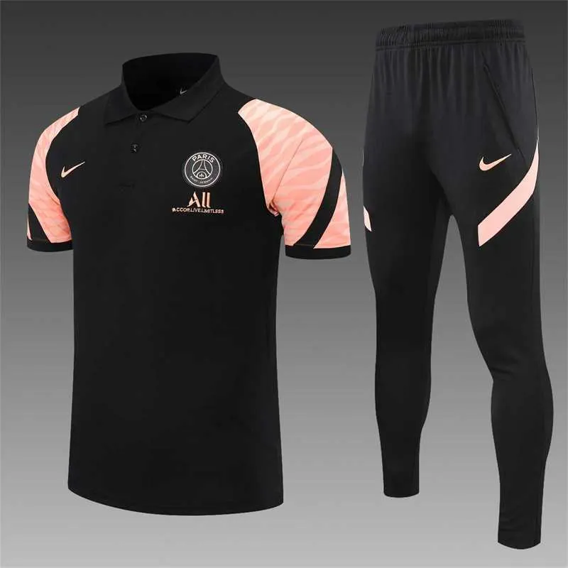 Polo PSG black pink-sleeves 19