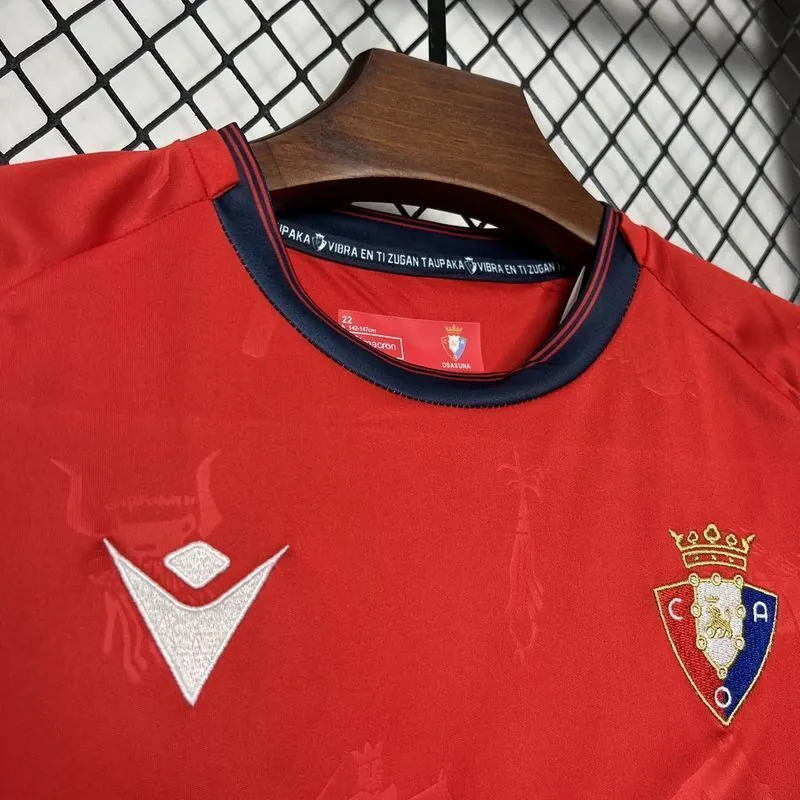 24-25 Osasuna Home Kid Kits Youth Apparels Football AAAAJersey Yupoo 2