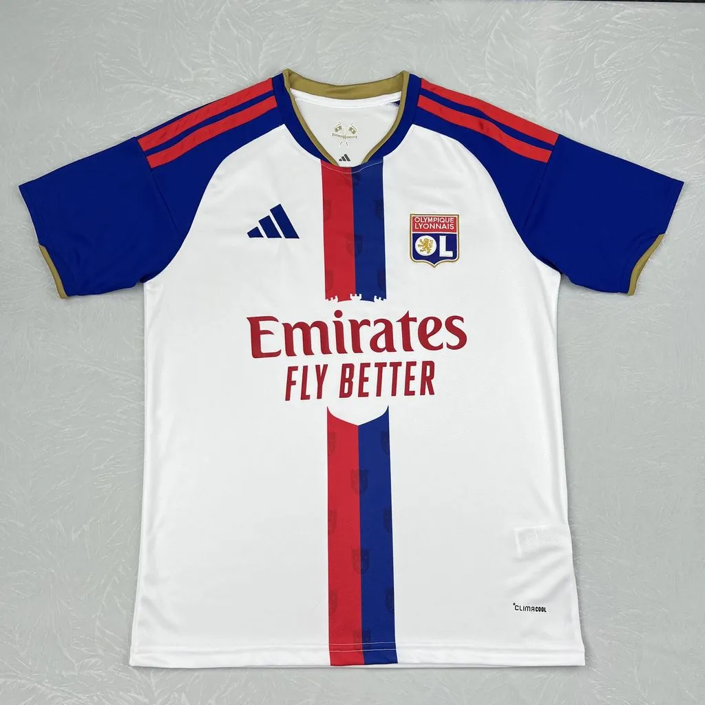 26-27 Lyon Mens Home Kit Football T-Shirt AAAAJersey Supply Yupoo 8 2
