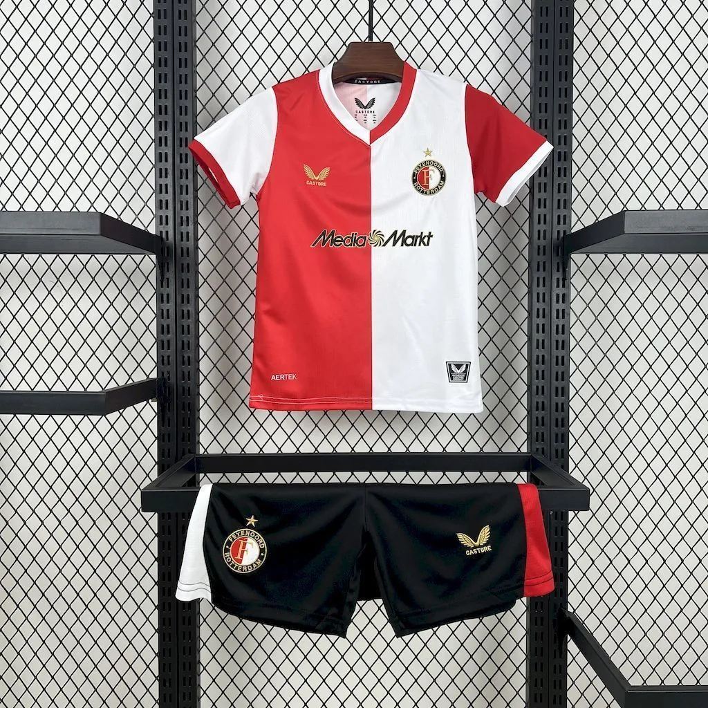 25-26 Feyenoord Rotterdam Home Kid Kits Youth Apparels AAAAJersey Supply Yupoo 12