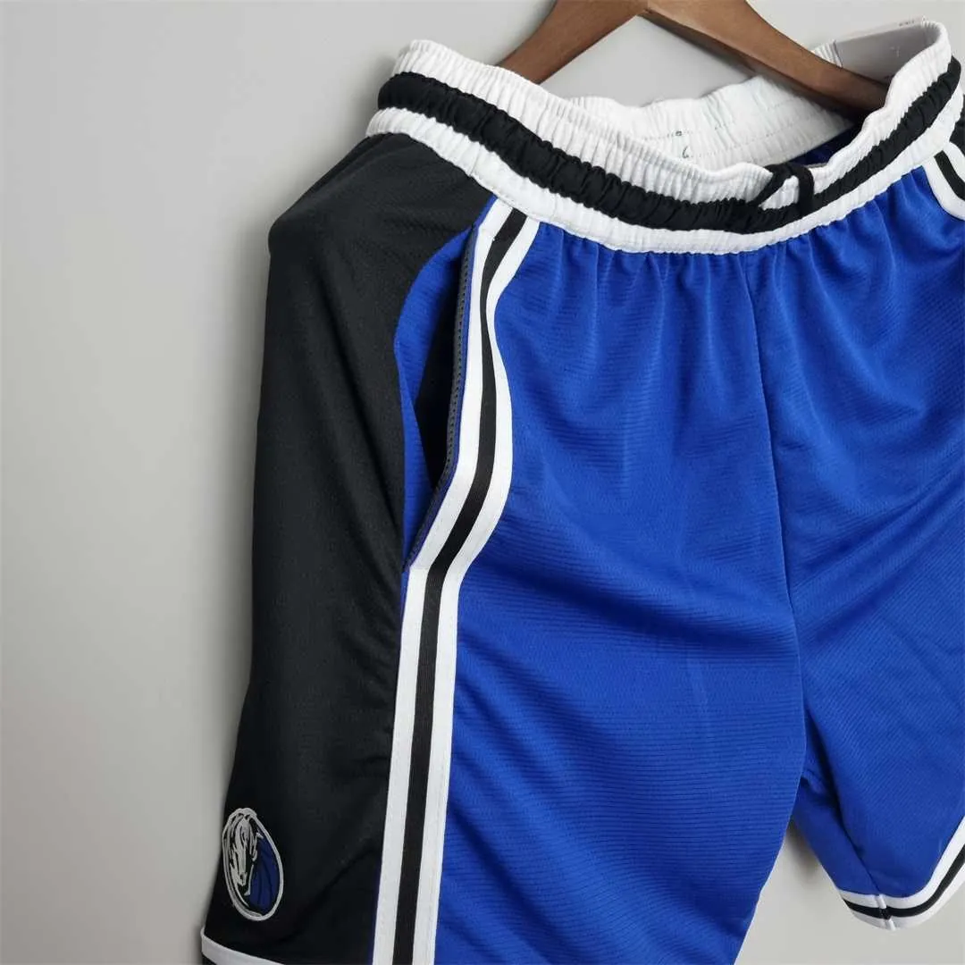 2022 Dallas Mavericks NBA US Training Shorts blue black border 1