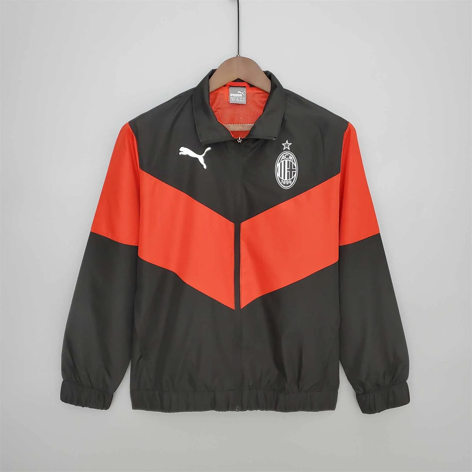 21-22 AC Milan blackwhite windbreaker 8