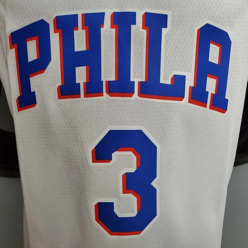 Iverson #3 Detroit Pistons white 7