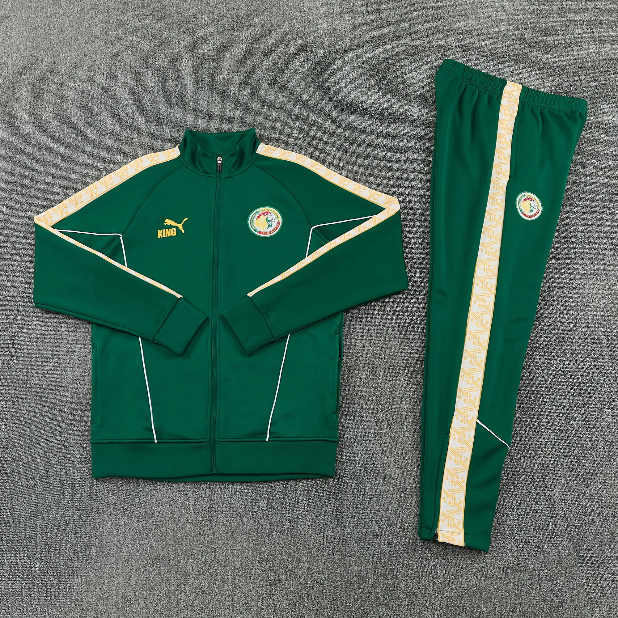 2026 Senegal Mens Green Kit Full Zipper Jacket Football Tracksuit Yupoo 4 1