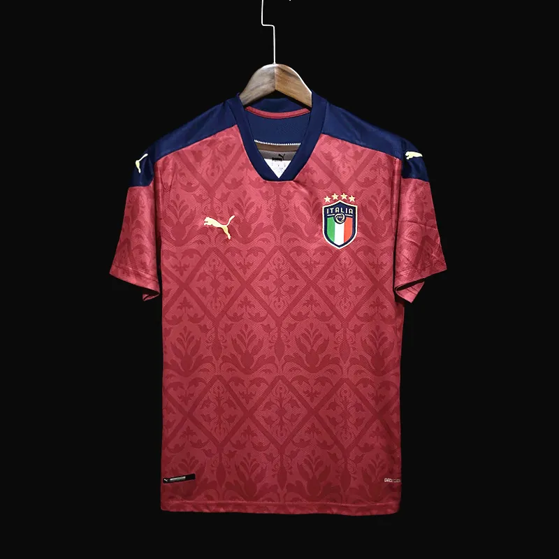 21-22 Italy Red Goalkeeper Retro Kit Football T-Shirt AAAAJersey Supplier Yupoo 8