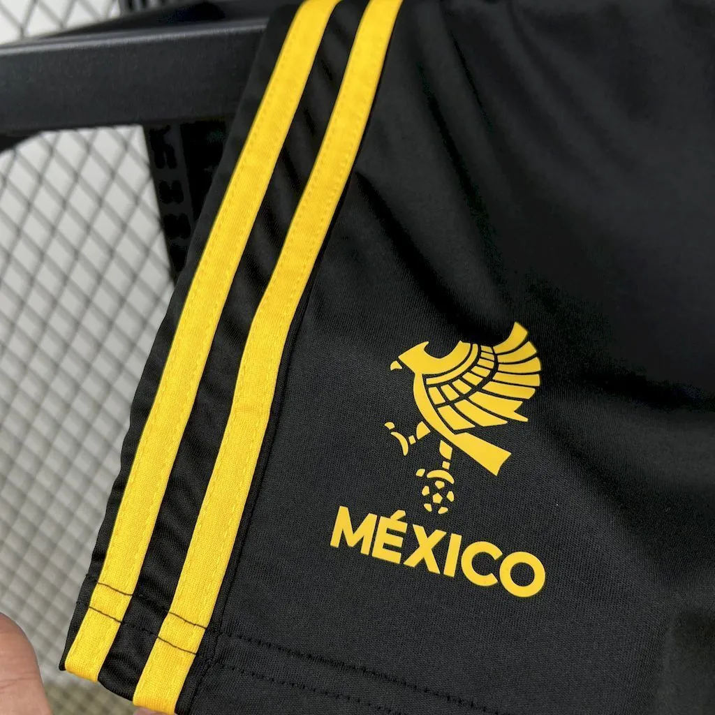 2025 Mexico Gold- Black Kids Kit Youth Apparels Soccer AAAAJersey Yupoo 1
