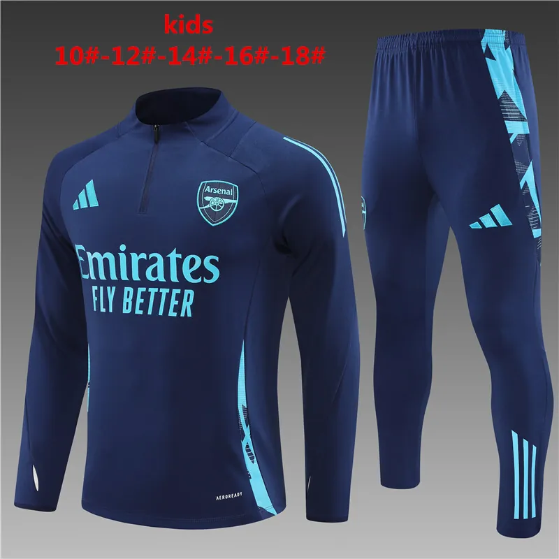 24-25 Arsenal Kids Long Sleeve Training Suit Football Shirts 1