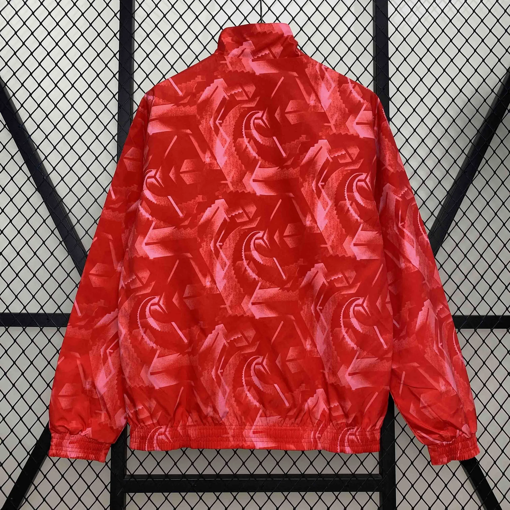 24-25 Real Madrid Red&Navy Trench Coat Reversible Windbreaker Double-Sides Jacket AAAAJersey Yu 2