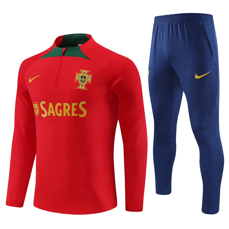 2023 Portugal Red Long Sleeve Training Suit Yupoo 4