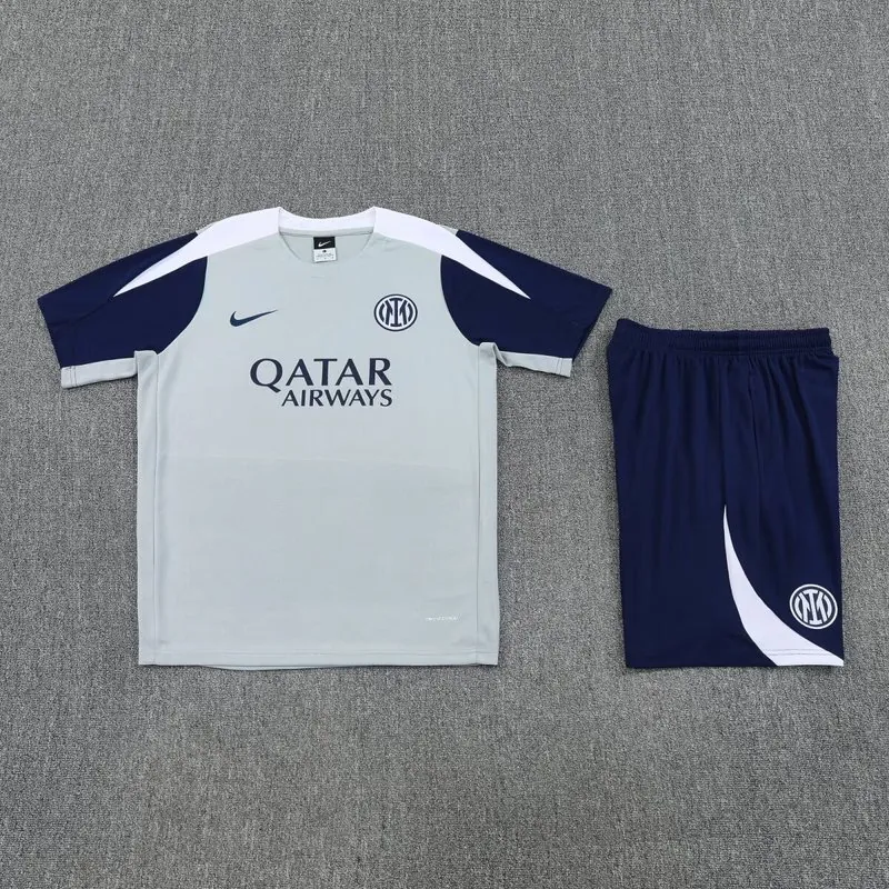 25-26 Inter Milan Grey&Navy Training Kits Football Tracksuits 1