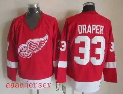 Detroit Red Wings retro ice hockey jersey M-3XL 底特律红翼队复古冰球服 13