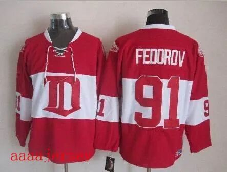 Red Wings retro ice hockey jersey M-3XL 底特律红翼队复古冰球服 6