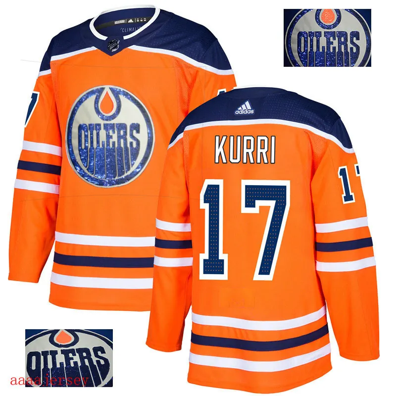 2018 Edmonton Oilers ice hockey jersey M-3XL 埃德蒙顿油人队时尚亮片款冰球服 16