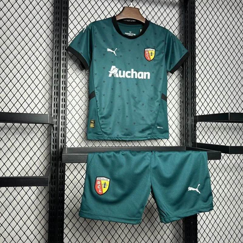 24-25 Lens Away Kid Kits Youth Apparels Football AAAAJersey Yupoo 4