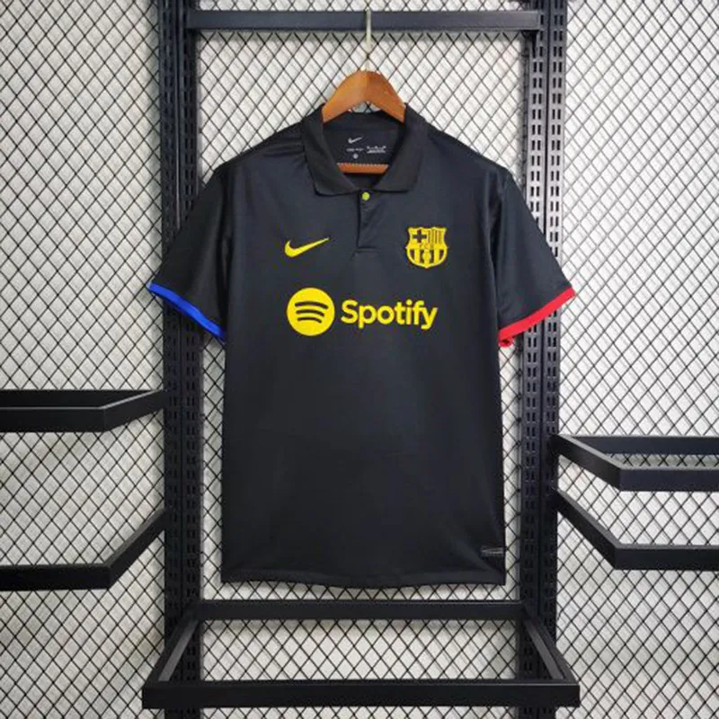 POLO Barcelona black S-XXL Cheap Soccer Jerseys 5
