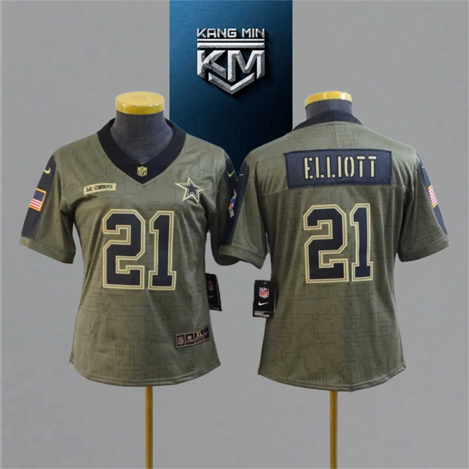 2021 New Tribute to NFL Jersey woman 11
