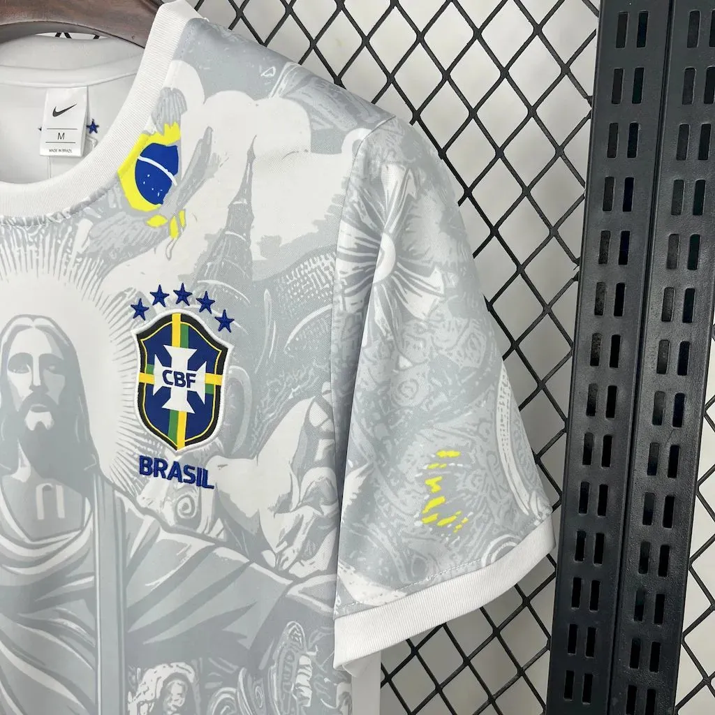 2025 Brazil Christ The Redeemer White Special Edition Shirt Soccer Uniform AAAAJersey Wholesale 4