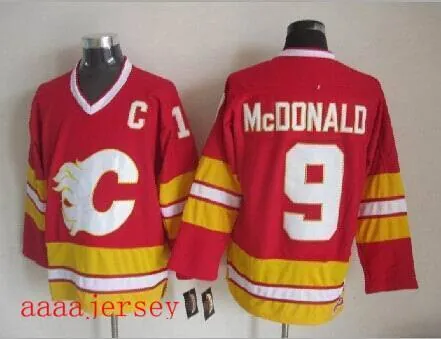 Calgary Flames retro ice hockey jersey M-3XL 卡加利火焰队复古冰球服 8