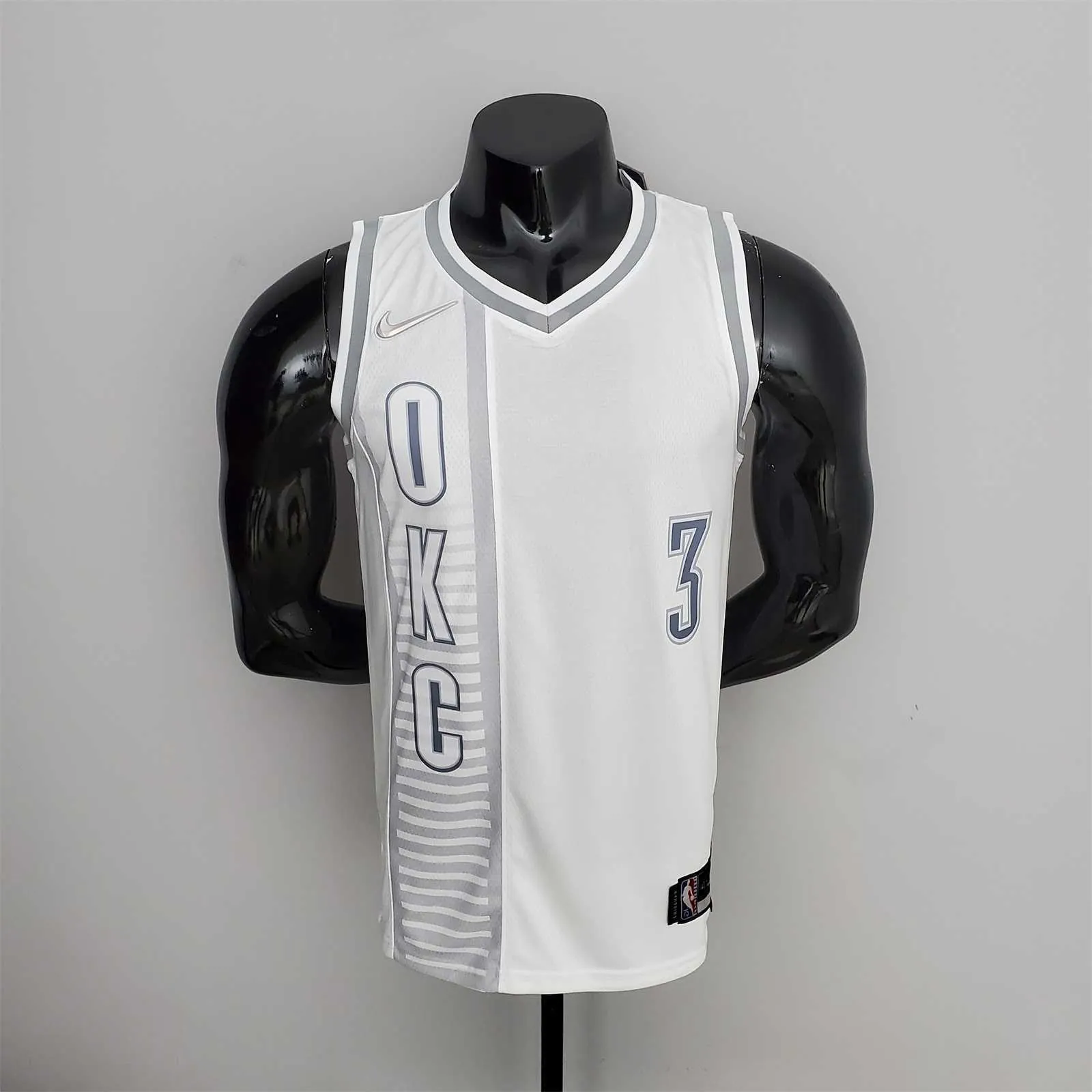 75th Anniversary 2202 Season Oklahoma City Thunder PAUL#3 City Edition White NBA Jersey 10