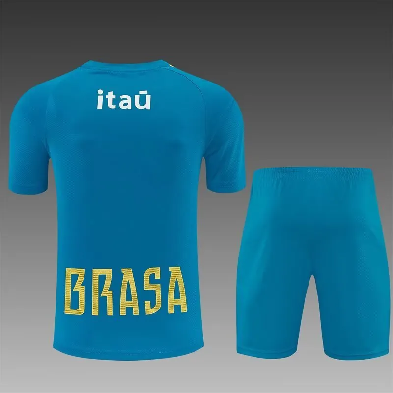 2026 Brazil Mens Kit Lake Blue Training Suit Yupoo 7 4