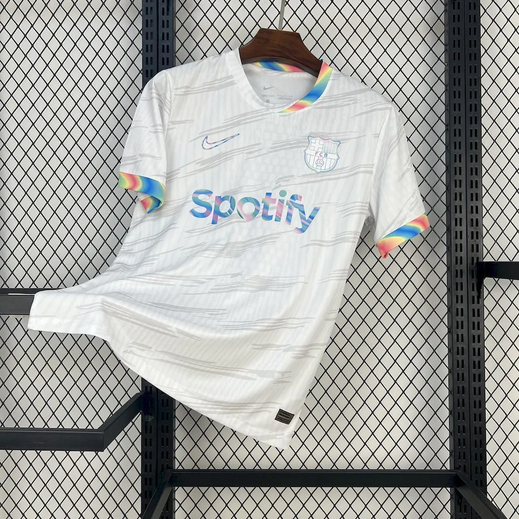 25-26 Barcelona White Special Edition Shirt Football Uniform AAAAJersey Yupoo 7