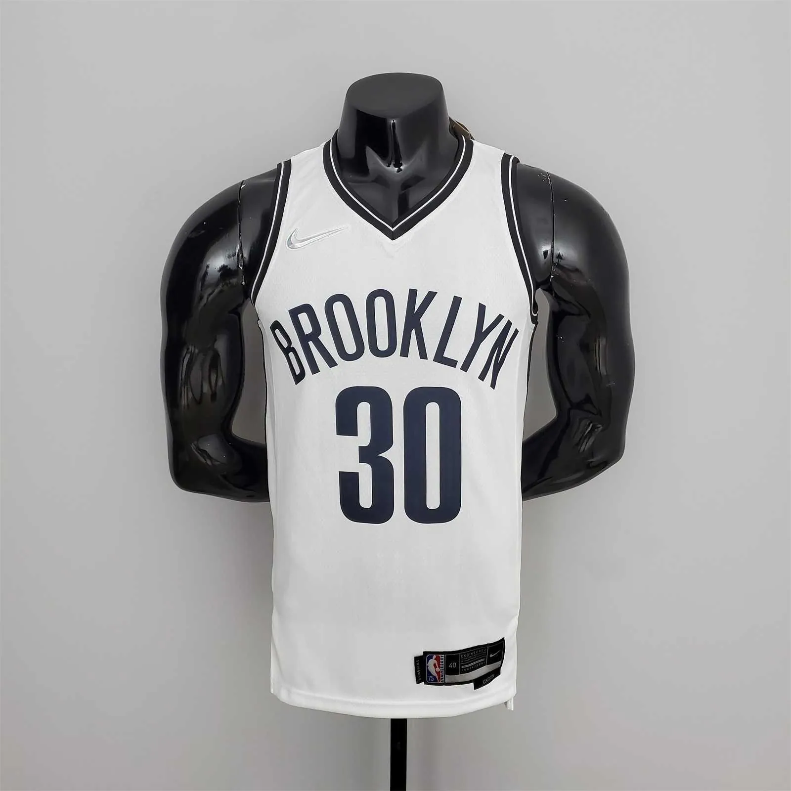 75th Anniversary Curry #30 Nets White NBA Jersey 10